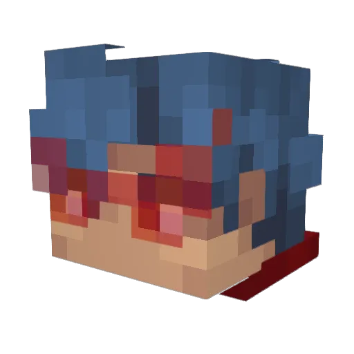 W0OLA Minecraft avatar head, 3D render