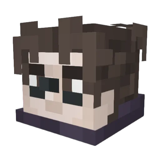 W0RYM Minecraft avatar head, 3D render