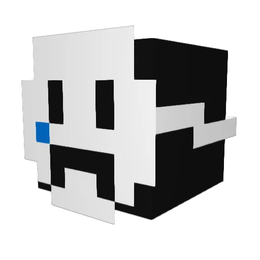 W0_M0 Minecraft avatar head, 3D render