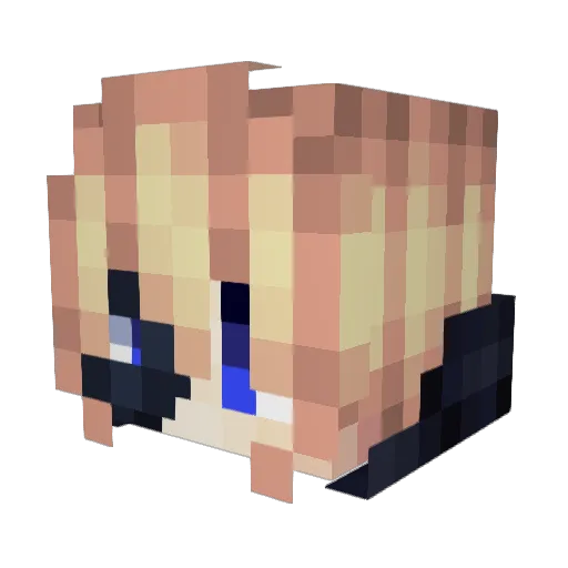 W0lffen Minecraft avatar head, 3D render
