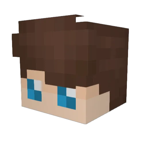 W0lkeyy Minecraft avatar head, 3D render