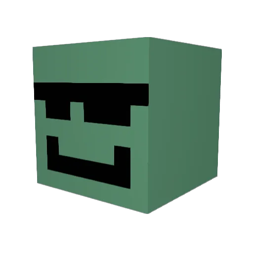 W0lves Minecraft avatar head, 3D render
