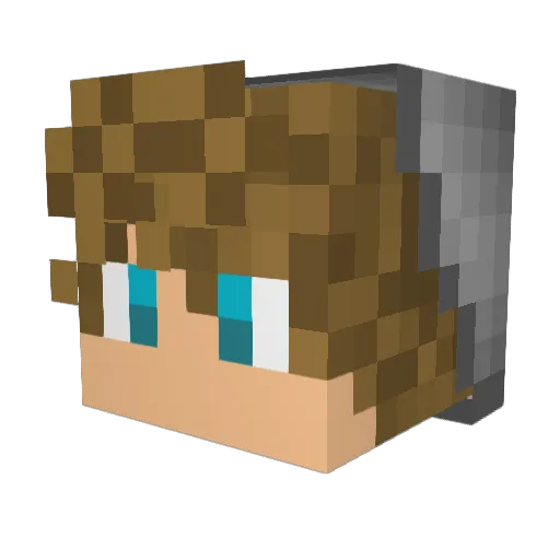 W0mbleZ Minecraft avatar head, 3D render