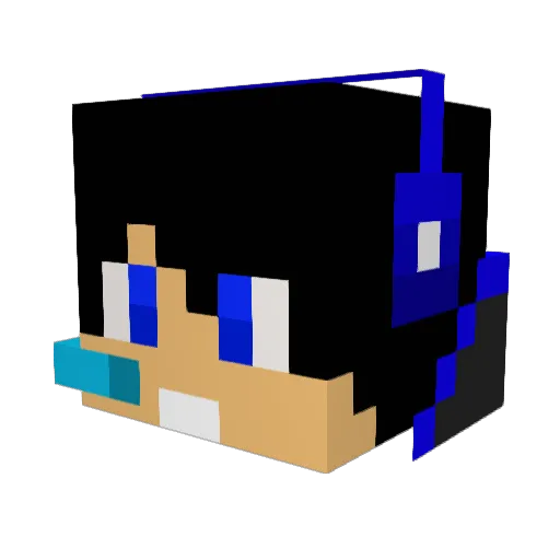 W0rmyy1 Minecraft avatar head, 3D render