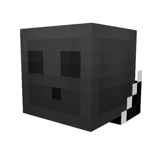 W0ttle Minecraft avatar head, 3D render