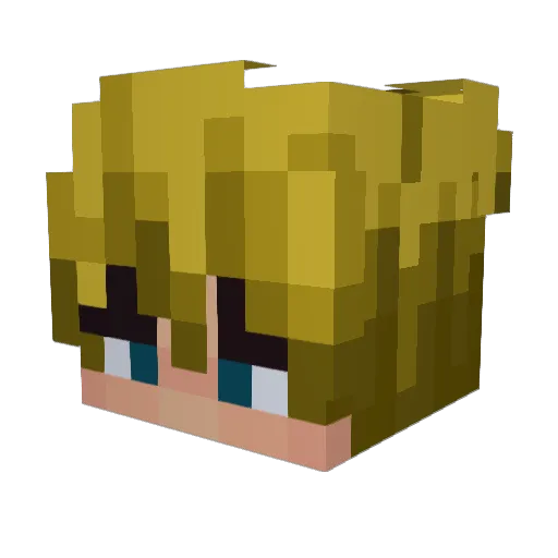 W0udl Minecraft avatar head, 3D render