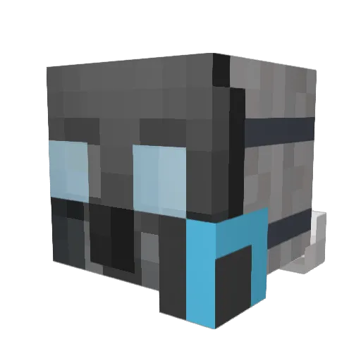 W17HER Minecraft avatar head, 3D render