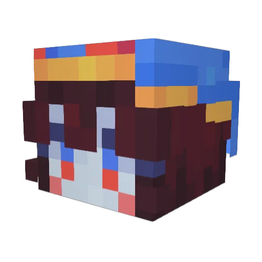 W1LLOW1NG Minecraft avatar head, 3D render