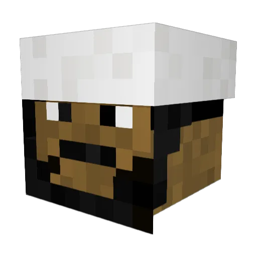 W1MZ Minecraft avatar head, 3D render