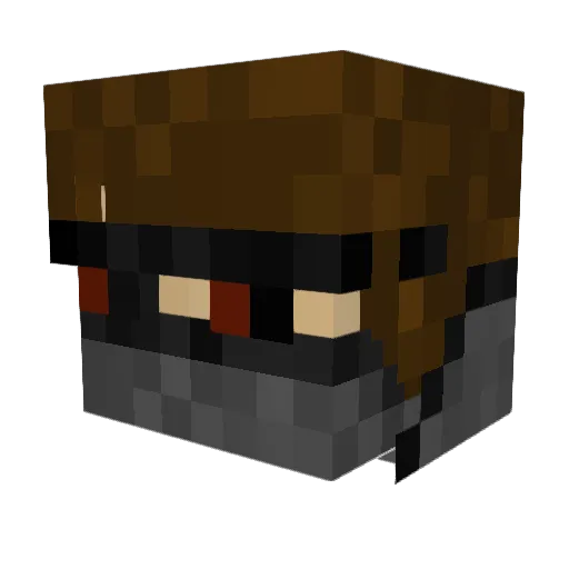 W1NDBA6 Minecraft avatar head, 3D render