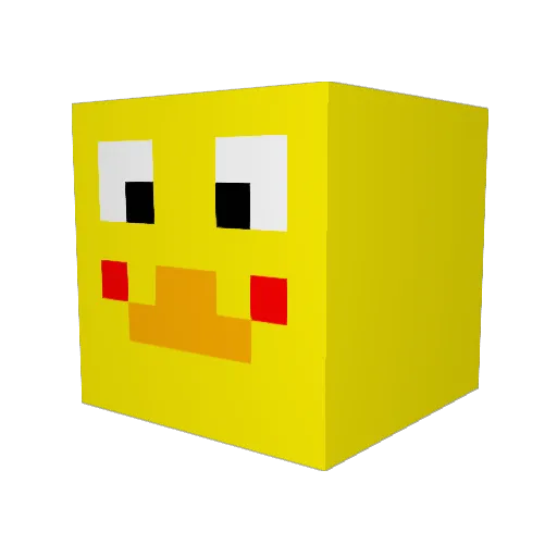 W1NG99 Minecraft avatar head, 3D render