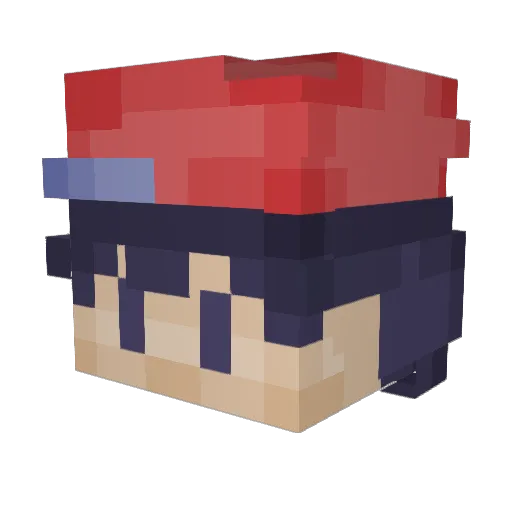 W1ck3yz Minecraft avatar head, 3D render