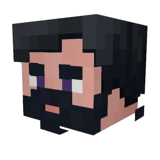 W1get Minecraft avatar head, 3D render