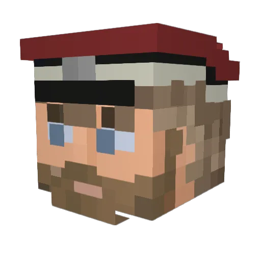 W1ixby Minecraft avatar head, 3D render