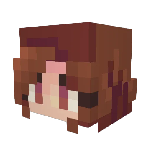 W1lfr3d Minecraft avatar head, 3D render