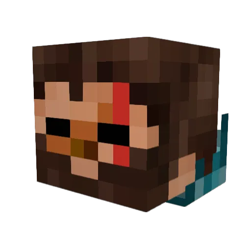 W1llli Minecraft avatar head, 3D render