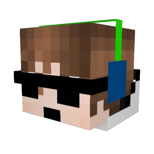 W1lton99 Minecraft avatar head, 3D render