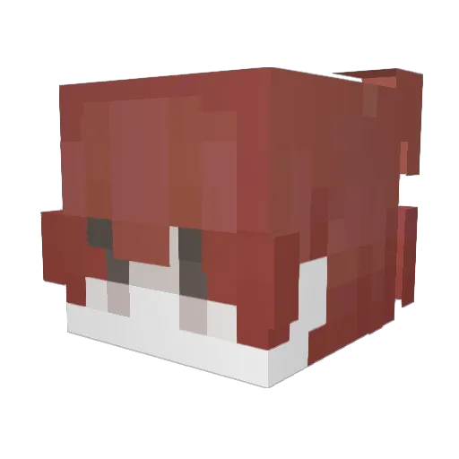 W1nqless Minecraft avatar head, 3D render