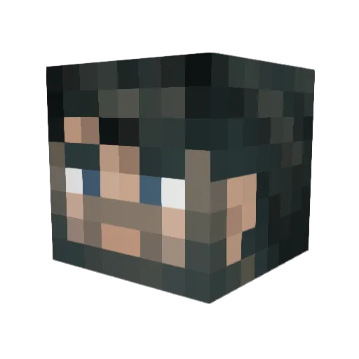 W1zZo Minecraft avatar head, 3D render