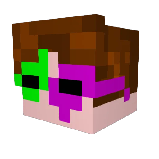 W1zarD_2_0 Minecraft avatar head, 3D render