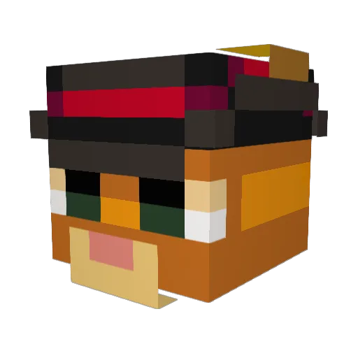 W1zox1 Minecraft avatar head, 3D render