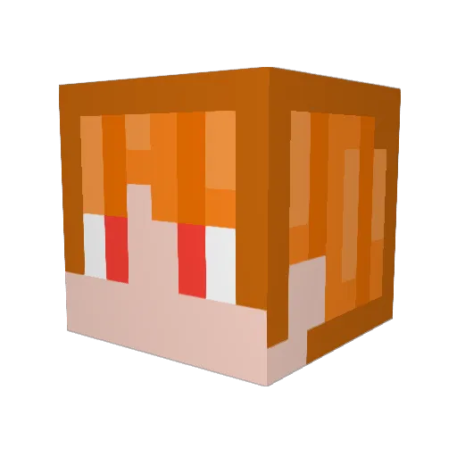 W1zton Minecraft avatar head, 3D render