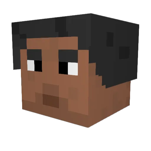 W24W Minecraft avatar head, 3D render