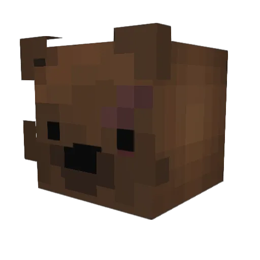 W2BEN Minecraft avatar head, 3D render