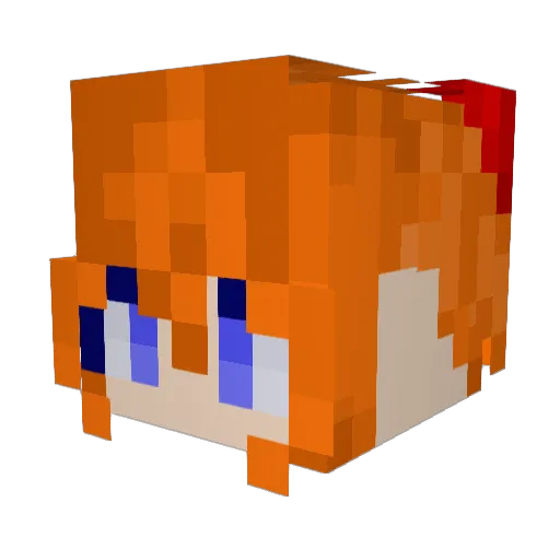 W2rh0und Minecraft avatar head, 3D render