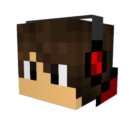 W312 Minecraft avatar head, 3D render