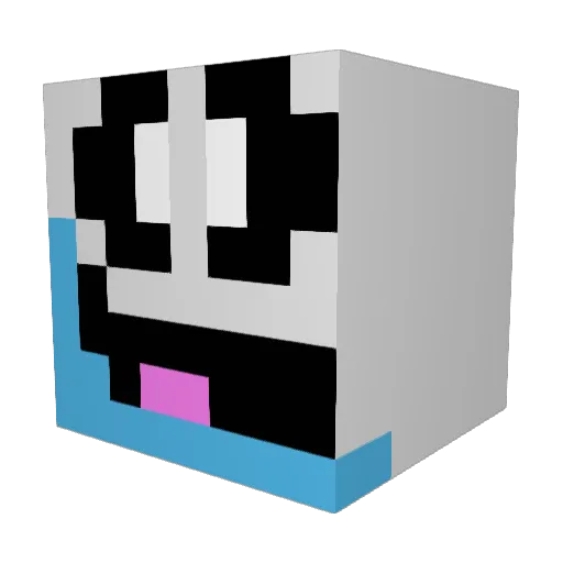 W33B_S3NP4I Minecraft avatar head, 3D render