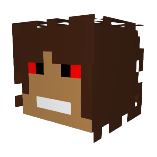 W33dMan22 Minecraft avatar head, 3D render