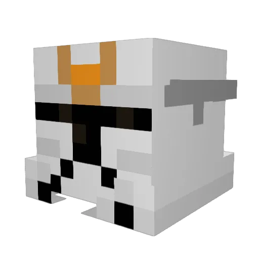 W3A53L Minecraft avatar head, 3D render