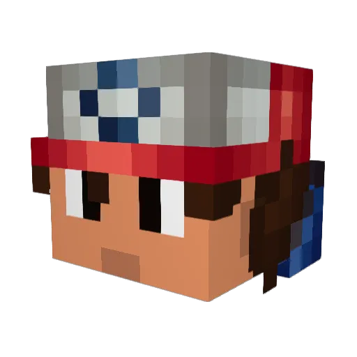 W3B3R_ Minecraft avatar head, 3D render
