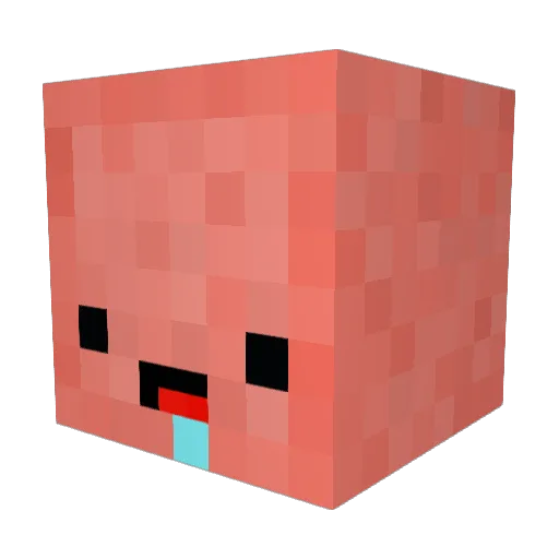 W3TB4CK Minecraft avatar head, 3D render