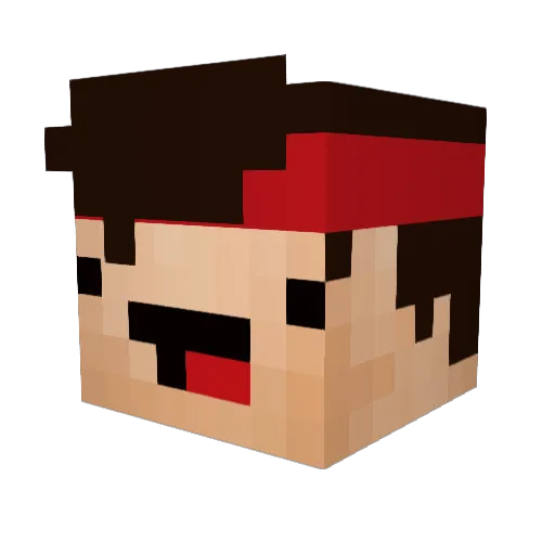 W3ak_Luca Minecraft avatar head, 3D render