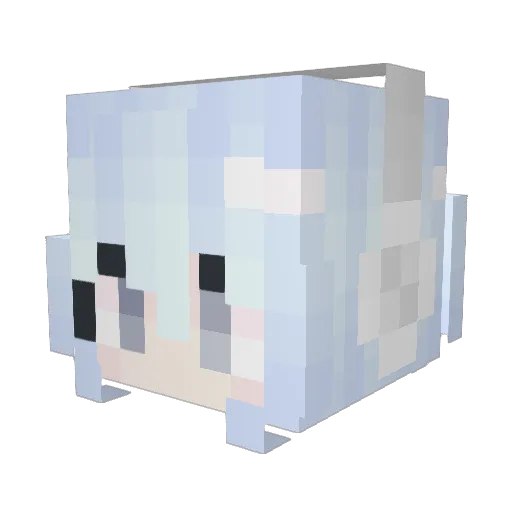 W3d9o Minecraft avatar head, 3D render