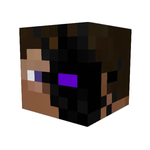 W3stdragon Minecraft avatar head, 3D render