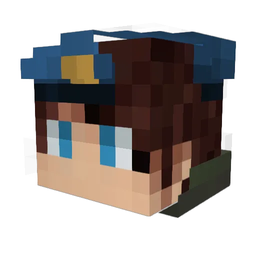 W3stgg Minecraft avatar head, 3D render