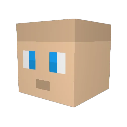 W3stwing Minecraft avatar head, 3D render