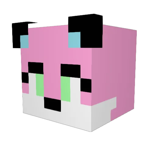 W4dim Minecraft avatar head, 3D render
