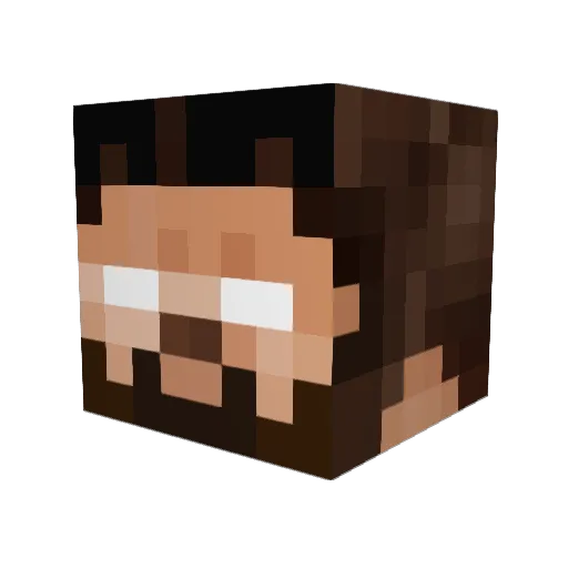 W4tsky Minecraft avatar head, 3D render