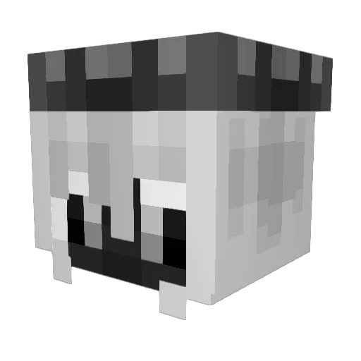 W65c02 Minecraft avatar head, 3D render