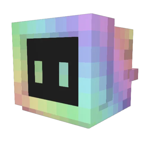 WA0M Minecraft avatar head, 3D render