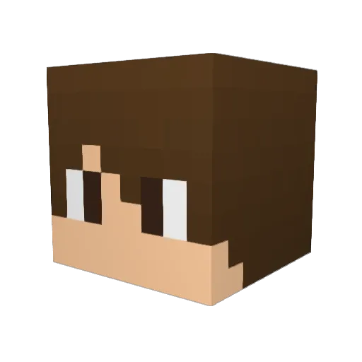 WA1946 Minecraft avatar head, 3D render