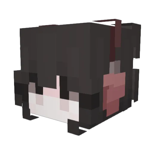 WAAZG Minecraft avatar head, 3D render