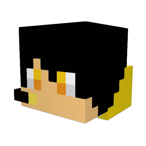 WAB9247 Minecraft avatar head, 3D render