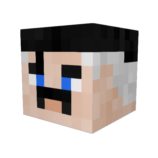 WAC_01 Minecraft avatar head, 3D render