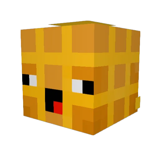 WAFFLE__WARRIOR Minecraft avatar head, 3D render
