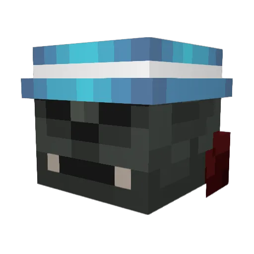 WAFISAM Minecraft avatar head, 3D render